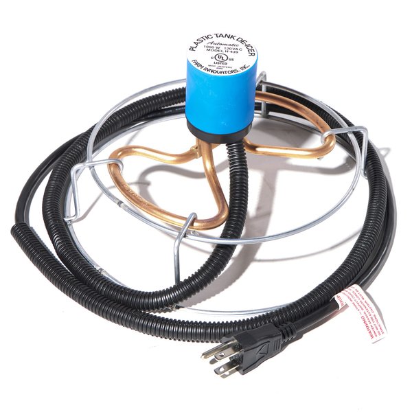 Farm Innovators Model H-439 Economical Submergible Tank De-Icer with Attached Guard, 1,000-Watt