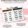 Luxillia Magnetic Eyelashes with Eyeliner, Most Natural Looking Magnetic Lashes Kit with Applicator, Best 8D and 3D Look, Reusable Fake Eye Lash, No Glue, Strongest Waterproof Liquid Liner