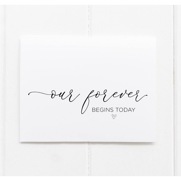 Groom Card From Bride on Our Wedding Day Stationery, Husband To Be Letter, Love Gift For Him from Wife, Marry You Vows, Our Forever Begins Today