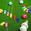 150 Pcs Plastic Whistles with Lanyards for Kids Birthday Party Favors Training Sport Supplies Games Whistles Goody Bag Fillers, 5 Colors