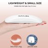 NAILOG UV LED Nail Lamp, Mini 6W UV Light with USB Cable, Portable Nail Dryer Light for Gel Nails Polish Manicure, Handheld Nail UV Lamp for Curing