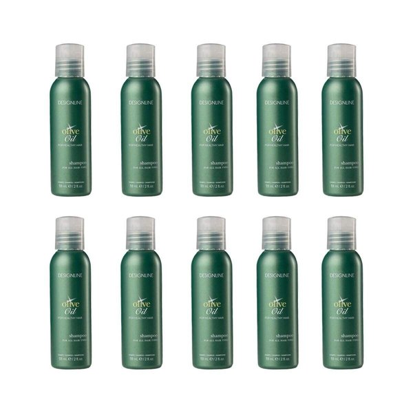 Generic Olive Oil Shampoo, 2 oz (10 Pack)- Regis DESIGNLINE - Fortified with Olive Oil