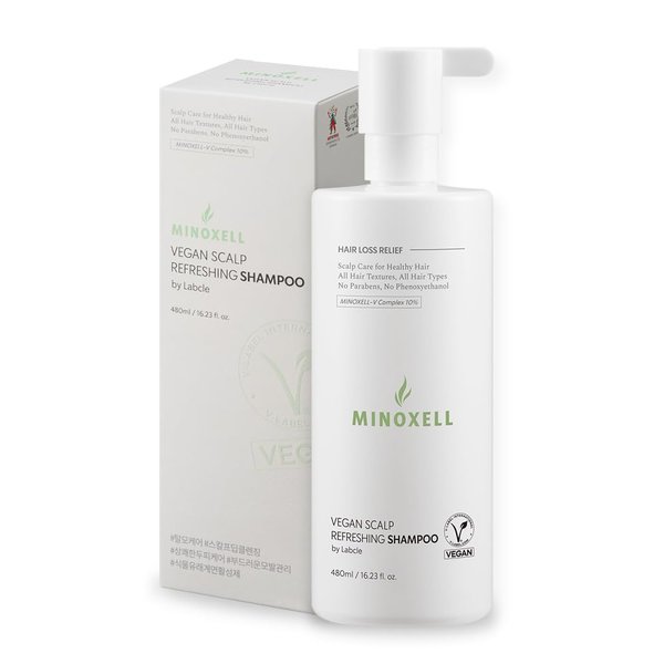 MINOXELL Vegan Scalp Shampoo – Hair Loss Shampoo For Thinning Hair For Women & Men | Support Hair Growth With Plant-Derived Ingredients without Sulfates, Silicone and Paraben - 16.23 floz
