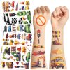 Y 10 Sheet Car Temporary Tattoo Stickers Men Women Boys Girls Makeup Festival Carnival Birthday Party Fake Body Tattoos for Traffic Race car Theme Face Tattoos Body Tattoos