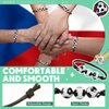 Henoyso Sports Ball Charm Bracelets and Keychains Set Include Keychain, Adjustable Bracelets for Teen Girls Boys Team Party Favors Gifts Decorations (Soccer)