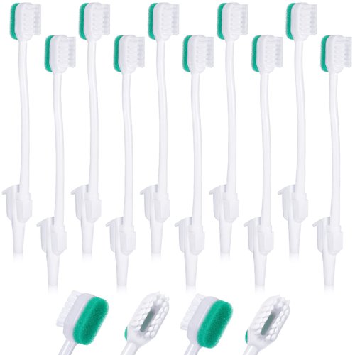 Didaey 10 Pcs Suction Swab Toothbrush Care Disposable Oral Swab Suction Toothbrush Toothbrush for Machine Sponge Individually Wrapped for Elderly Adults Oral Dental Mouth Care
