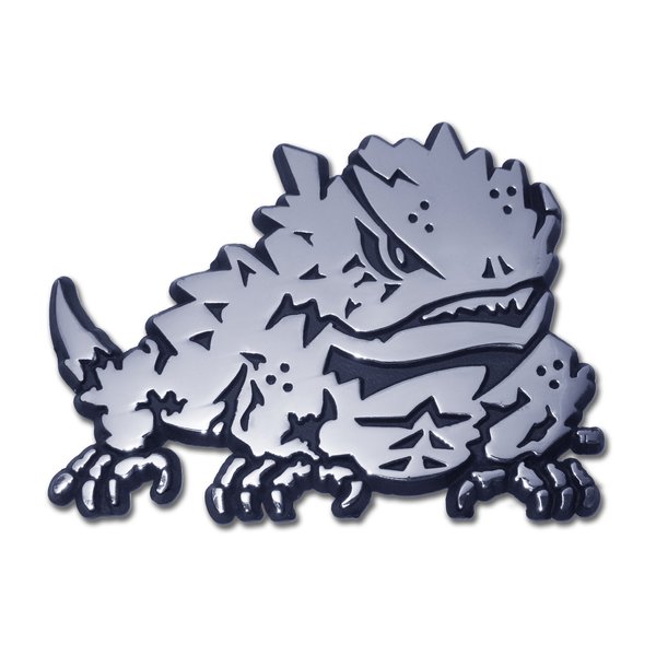 TCU Texas Christian University Horn Frog Chrome Metal Auto Emblem