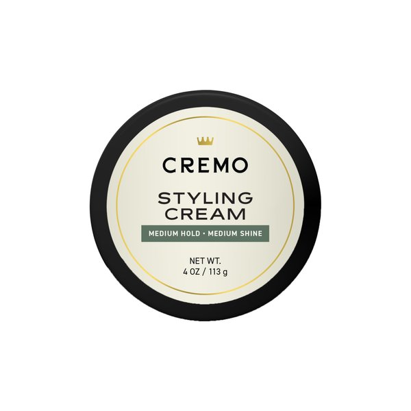 Cremo Premium Barber Grade Hair Styling Cream, Medium Hold, Medium Shine, 4 Oz