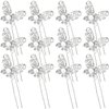 12 Pieces Butterfly Hair Pin Butterfly Hair Clips Crystal Pearl Hair Clips Bridal Wedding Hair Pins Bride Headwear Hair Accessories for Women Girls (Charming Style)