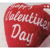 Yappy Valentine's Day, Squeaky Dog Toy Made in US, for Dogs, All Breeds, Best for Gentle Dogs, Yappy Valentine's Day, Paw Print, Plush Squeaker Dog Toys, Dog Valentine Gift