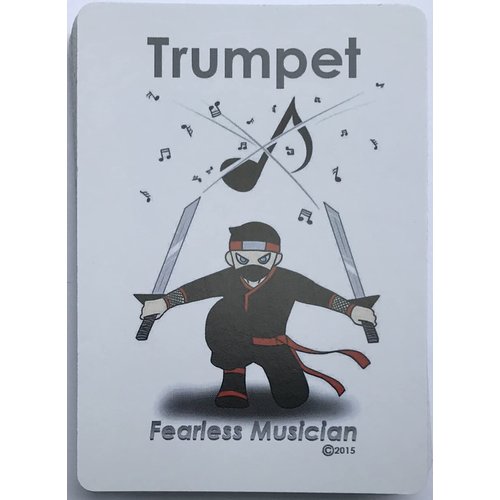 Fearless Musician Flashcards for Trumpet - Fingering and Rhythm Chart