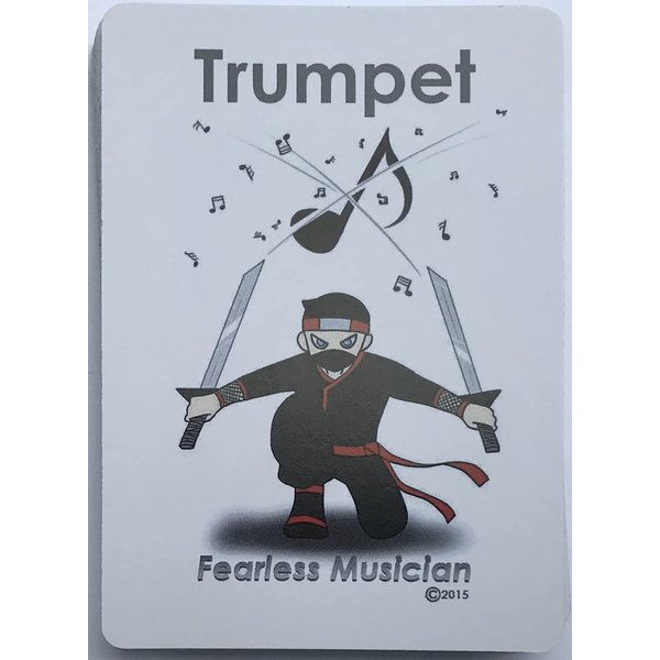Fearless Musician Flashcards for Trumpet - Fingering and Rhythm Chart