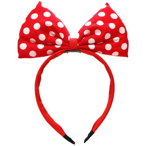 1PCS Red Bow Headband Valentine's Day for Women and Girls, Cute Sweet White Dots Simple Bow Headbands Headdress Hair Band Red Bow knot Hair Bands Valentines Day