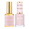 DND DC Gel Polish Set, Pink Collection, UV/LED Gel Polish and Air Dry Nail Lacquer, Matching Chip-Free Polish Duo, 137 Pina Colada, 0.5 Fl Oz
