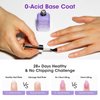 Gellen Gel Top and Base Coat, 4pcs 18ml No Wipe Matte Glossy Glitter Gel Top Coat, Clear UV Base Coat Gel Nail Polish, Soak Off Nail Lamp Gel Base Top Coat Long Lasting Home Gel Manicure