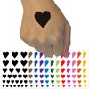 Card Suit Hearts Temporary Tattoo Water Resistant Fake Body Art Set Collection - Hot Pink (One Sheet)