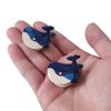 Funny Mini Whale Hair Clip,Acetate Hair Clip,Small Claw Clip for Women,Pack of 2,Royal Blue