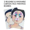Anka Bella Reusable Face Paint Practice Board,7pcs Face Painting Practice Sheet with Various Patterns,One Stroke Excersize Template A4 Size