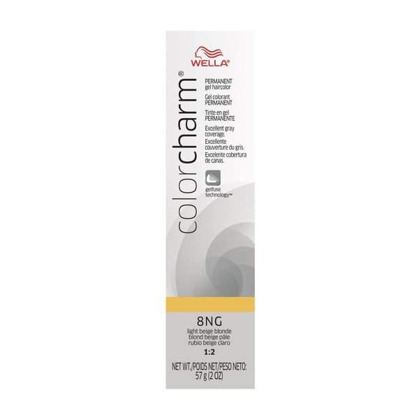 COLORCHARM Permanent Gel, Hair Color for Gray Coverage, 8NG Light Beige Blonde