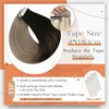 Full Shine Black Ombre Tape in Hair Extensions Human Hair 50 Gram Skin Weft Tape Hair Extensions Human Hair 18 Inch Black To Blonde Tape in Hair Extensions 1B/18 Balayage Seamless Tape Hair 20 Pcs