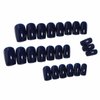 IMSOHOT Royal Blue Press on Nails Short Square Square Fake Nails Acrylic Solid Color Dark Blue False Nails Kits for Women Stick Glue on Nails 24 Pcs