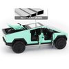 Qcar 1/24 Pick-up Truck Toys for Kids, Pickup Truck with RV Motorcycle, Alloy Truck Toy Vehicles with Sound and Light, Pick-Up Play Trucks for Adults Kids Play or Display Gifts (Green)