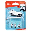 Deli Mini Cute Panda Desktop Stapler, Office Stapler, 12 Sheet Capacity, Includes Built-in Staple Remover & 1000PCS No.10 Staples