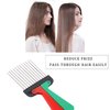 Metal Pick Comb Portable Folding Handle Wide Tooth Comb for Woman and Men (1PCS)