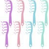 Jaasuee V-Shaped Comb Set Seam Distribution Comb for Hair Volumizing Wide Tooth Detangling Comb Hair Styling Tool for Enhanced Hairline Creation (8 Pieces)