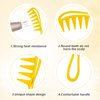 Wide Tooth Comb, 2pcs Plastic Combs Static Free Wide Tooth Comb Light Cleanable Handy Wide Tooth Lift Combs with Tail for Curly Wet Wavy Thick Hair Wigs Barber Salon Women Men (Yellow, Blue)