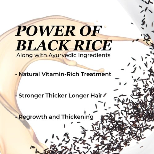 Perfecx - Black Rice Hair Oil 2 fl oz - for Hair Scalp Treatment - 48 hours Herbal Infused Ayurvedic Natural Ingredients - Strengthen Hair - Hair Growth
