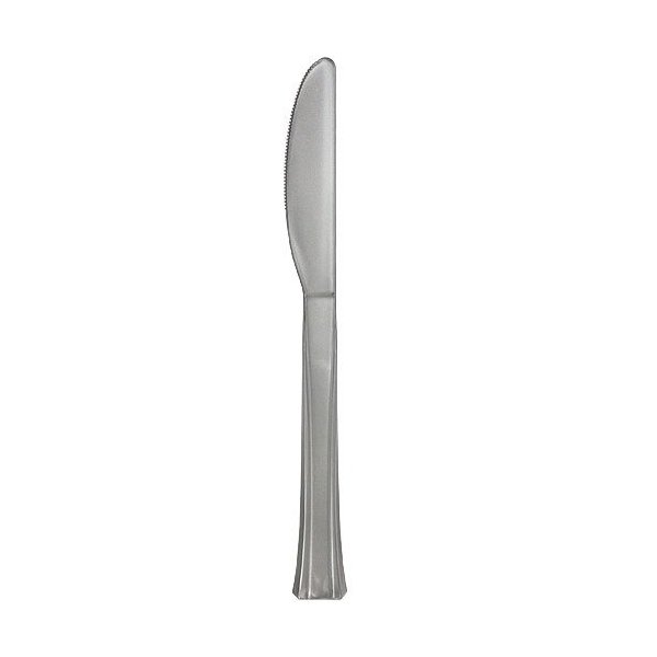 Lillian Tablesettings 48 Count Premium Plastic Knives, Silver