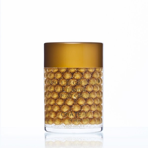 ABSOLUTE GOLD 24K Intensive Night Cream - 24 Karat Gold, SILK PEPTIDES and HYALURONIC Acid. Excellent for all skin types. 2 fl.oz-60 ml