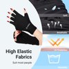 AIRSEE Anti UV Gloves for Nail Lamp, UPF50+ UV Protection Gloves for Manicures Nail Art, Fingerless Gloves for Women (Black)