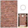 Brick Wall Backdrop,78.7"x 49.2" Inch Door Curtain, Wizard Birthday Party Supplies, Halloween Christmas Themed Party Decorations,Wall Backdrop Decoration (Old red)