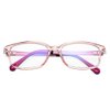 FOURCHEN Blue Light Glasses for Kids Anti Glare & Eye Strain Glasses Computer TV Phone Tablets UV Protection Glasses (Clear Pink)