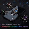 Allengel Spider Phone Ring Holder Stand, Animal Phone Ring Finger Grip Rhinestone Phone Kickstand for All Smartphone (Purple)