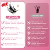 uCoolMe Fairy Lash Clusters 8-18mm False Eyelashes Clusters - WideSpan Eyelash Clusters Wet-Look Manga DIY Lash Extensions - Individual Fake Eyelashes Clusters Lash Clusters with Invisible Lash Band