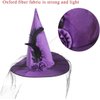 JUSTOTRY Magic Master Purple Witch Hat for Halloween Party Hats for Women & Girls Women's Witch Hats with Roses & Feathers(Purple)