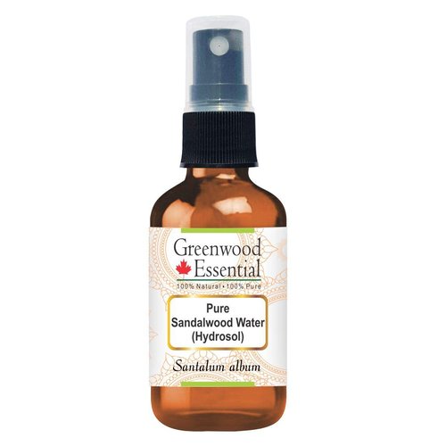 Greenwood Essential Pure Sandalwood Water (Hydrosol) (Santalum Album) 100% Natural Therapeutic Grade 50ml (1.69 oz)