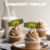 18pcs Gold Glitter Championship Ring Dessert Cupcake Topper Wrestling Belt Fitness Sports Theme Decor Supplies Men Boys Happy Birthday Anniversary Party Decorations