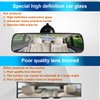 9.8'' Car Rear View Mirror with Suction Cup, Anti Glare Adjustable Auto Interior Rearview Mirror, HD Thickened Vehicle Inside Mirror Reduce Blind Spots, Universal for Marine, Truck, SUV (Black)