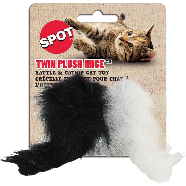 Cat Toy, Plush Mice With Catnip, 2-Pk.