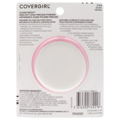 COVERGIRL Clean Fresh Pressed Powder, Dark, 0.35 Oz