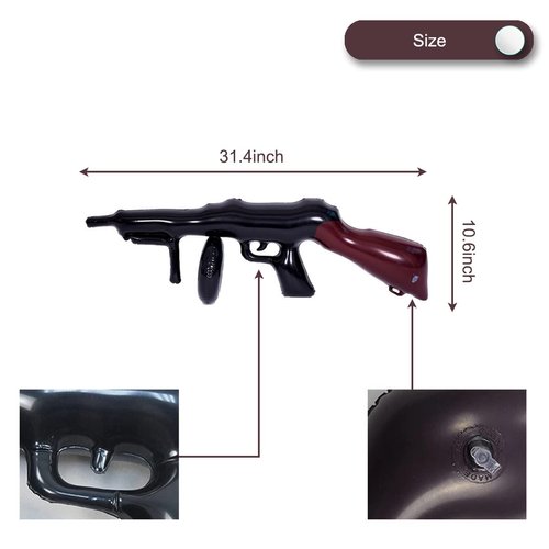 4 Pcs Inflatable Gun Props Costume Accessories Inflatable Machine Gun Cosplay Theme Party Birthday Decoration balloon
