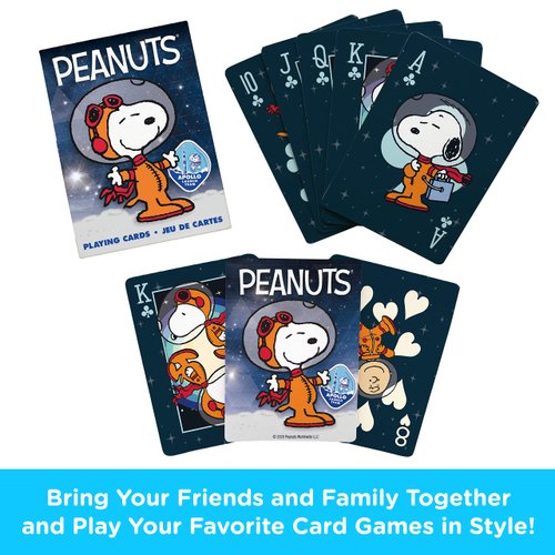 AQUARIUS Peanuts Snoopy in Space Playing Cards - Peanuts Deck of Cards for Your Favorite Card Games - Officially Licensed Peanuts Merchandise & Collectibles