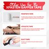 XFasten Black Gaffers Tape 2 Inch x 30 Yards (90 Feet) Residue-Free Matte Black Gaffer Tape 2 Inch Non-Reflective Easy-to-Tear Floor Tape for Electrical Cords