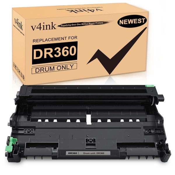 v4ink Compatible Drum Replacement for Brother DR360 (1-Pack) Work with DCP7030 DCP7040 DCP7045 HL2120 HL2140 HL2150 HL2170 MFC7320 MFC7340 MFC7345 MFC7440 MFC7445 MFC7450 MFC7840 Printer (Not Toner)