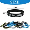 CupaPlay 24 PCS Volleyball Motivational Rubber Bracelets - Sports/Volleyball Party Favors Supplies Decorations Gifts Prize Silicone Wristbands