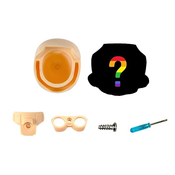 YMY DOLL Head with Random Blank face Replacement Ball Jointed Doll Head Accessories for 1/12 Scale Doll Body（Normal-White）